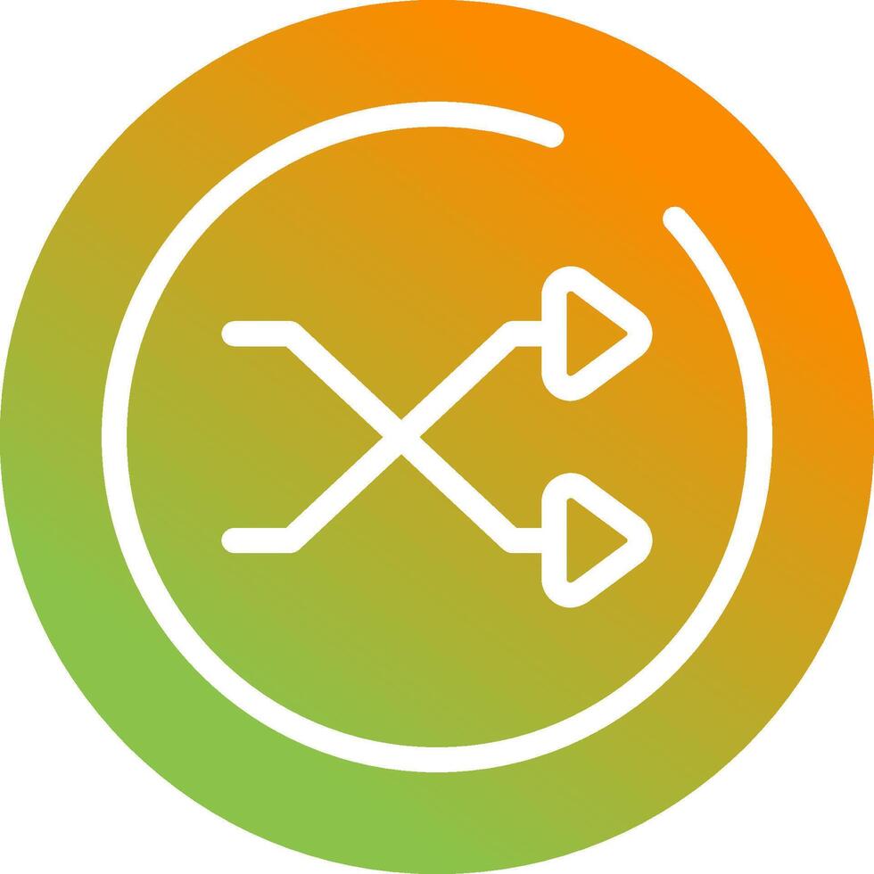 Shuffle Circle Vector Icon
