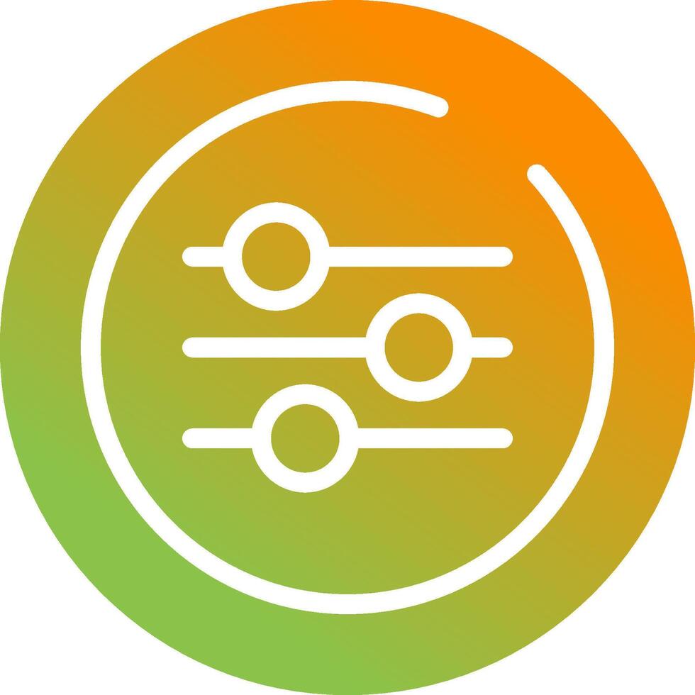 Equalizer Circle Vector Icon