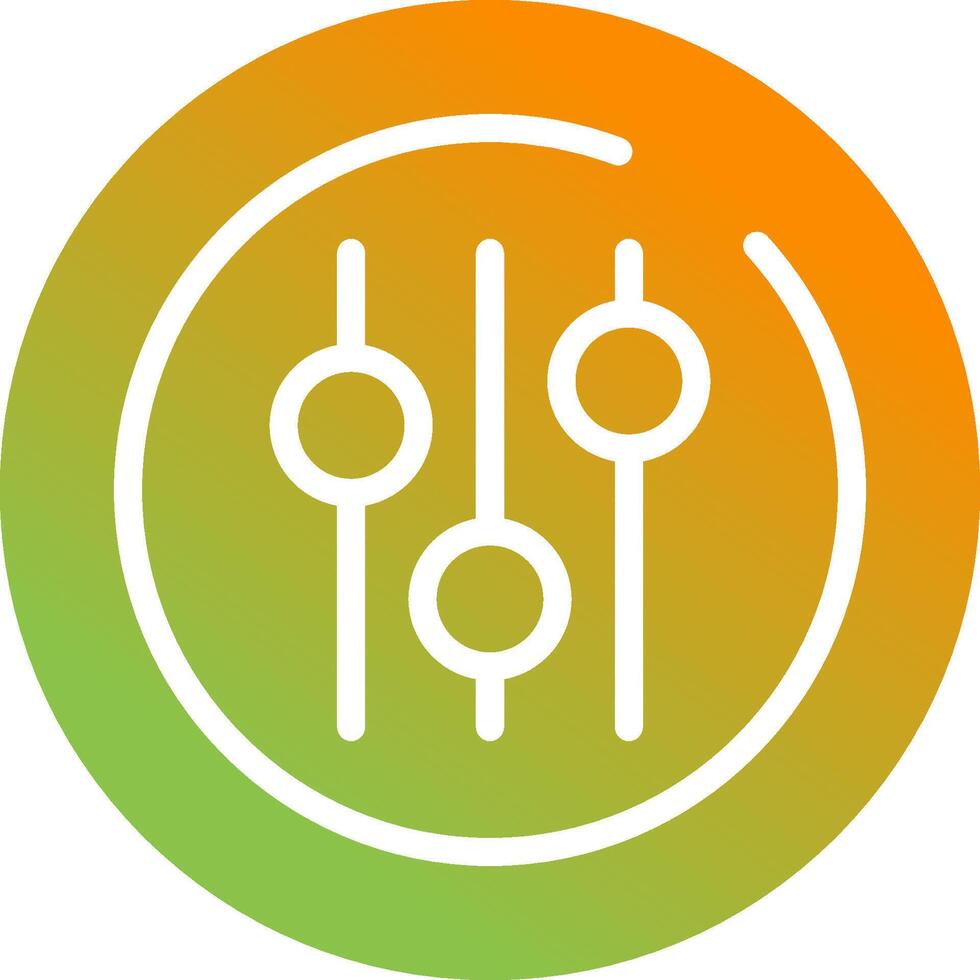Audio Equalizer Circle Vector Icon