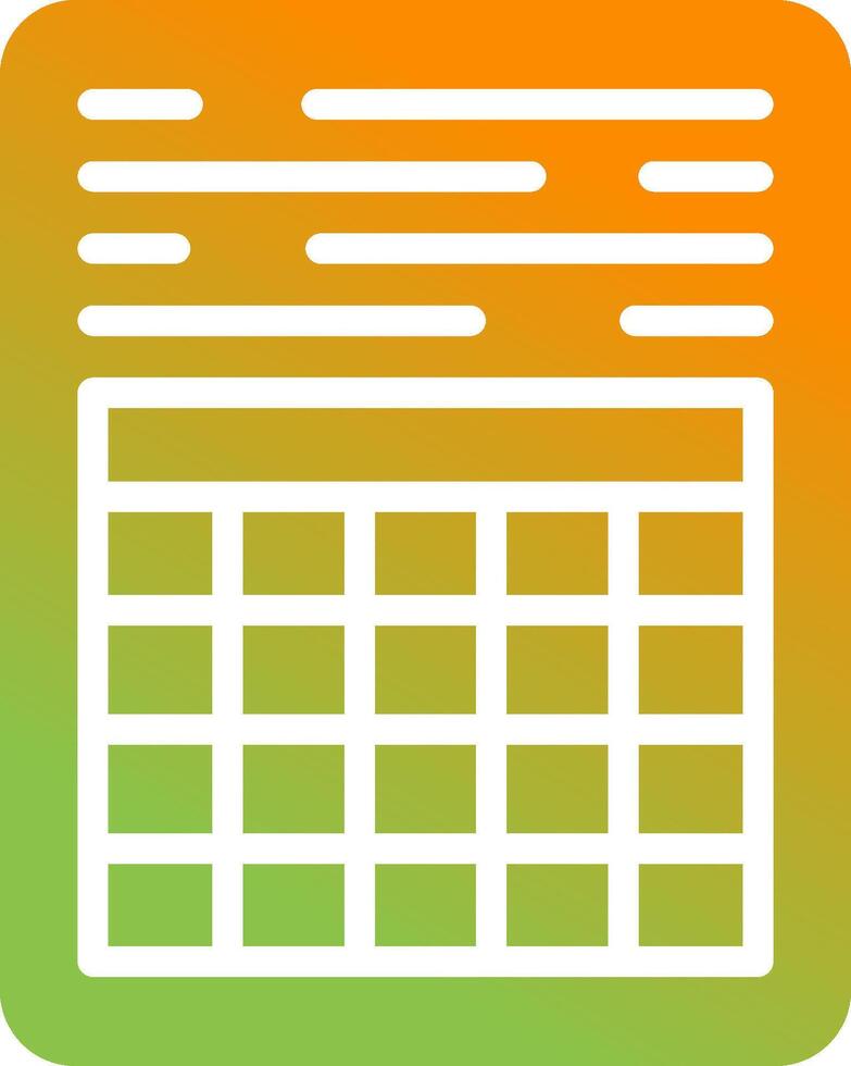 Table Vector Icon