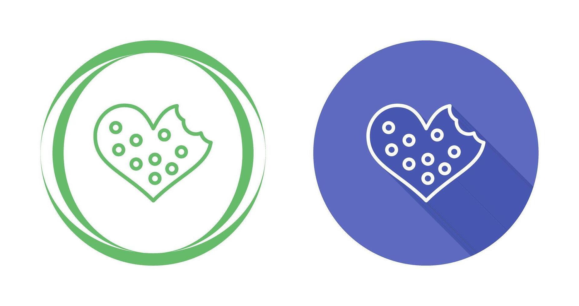 Heart shaped cookies Vector Icon