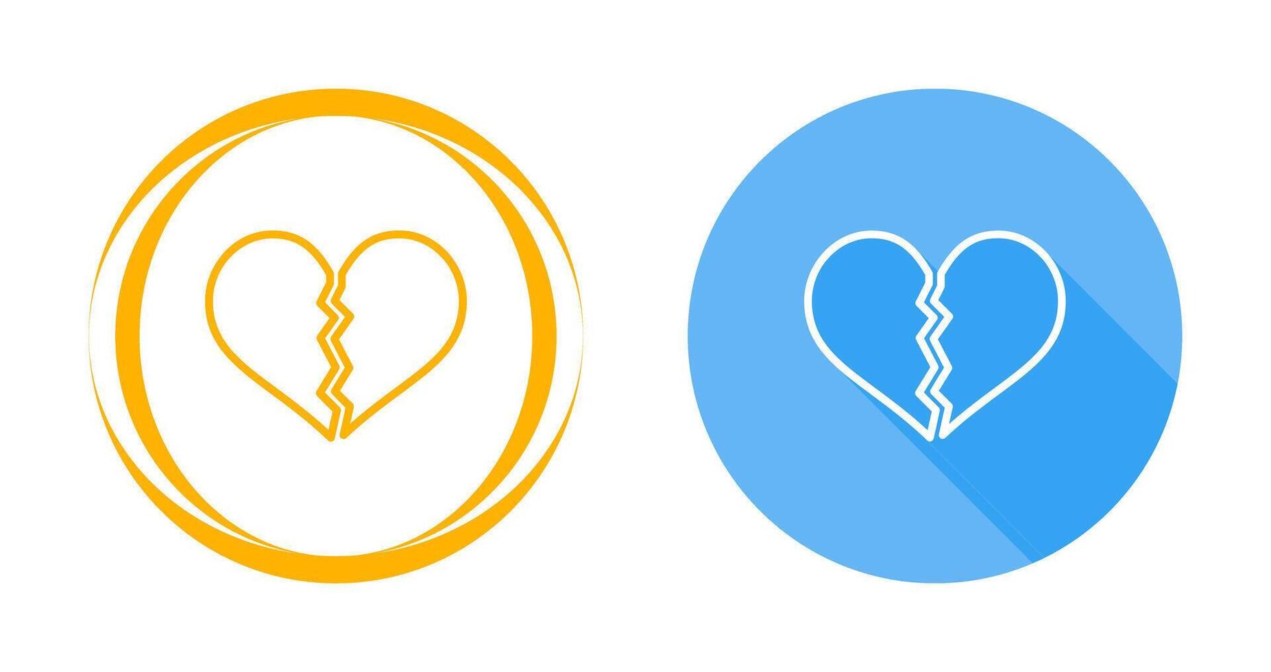 Broken Heart Vector Icon