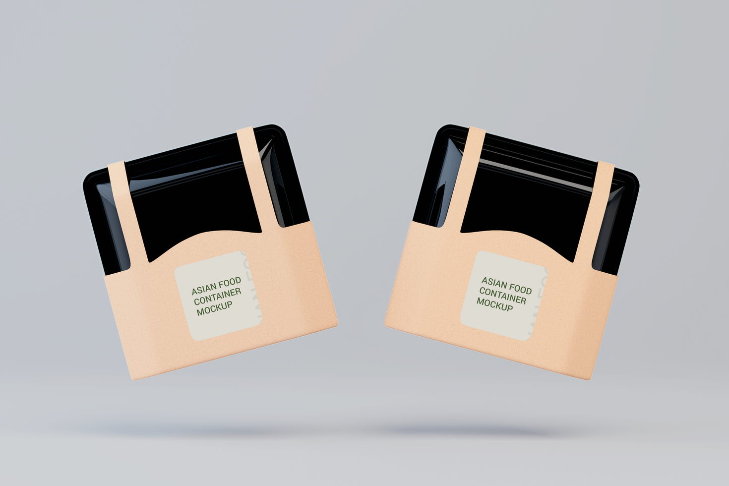 Takeaway food container box mockup psd