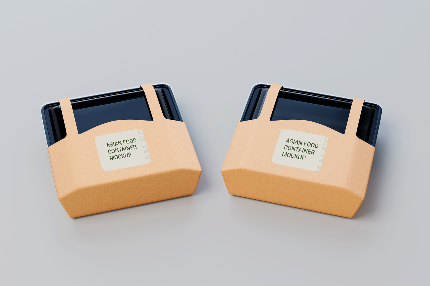 Takeaway food container box mockup psd