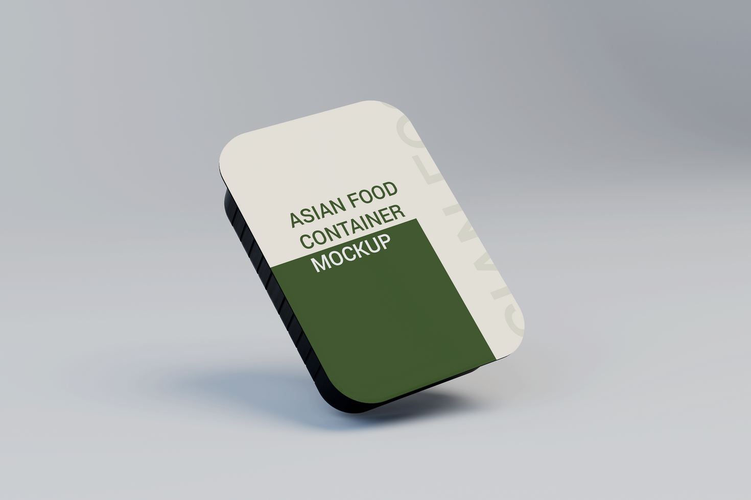 Aluminium foil food container branding mockup psd