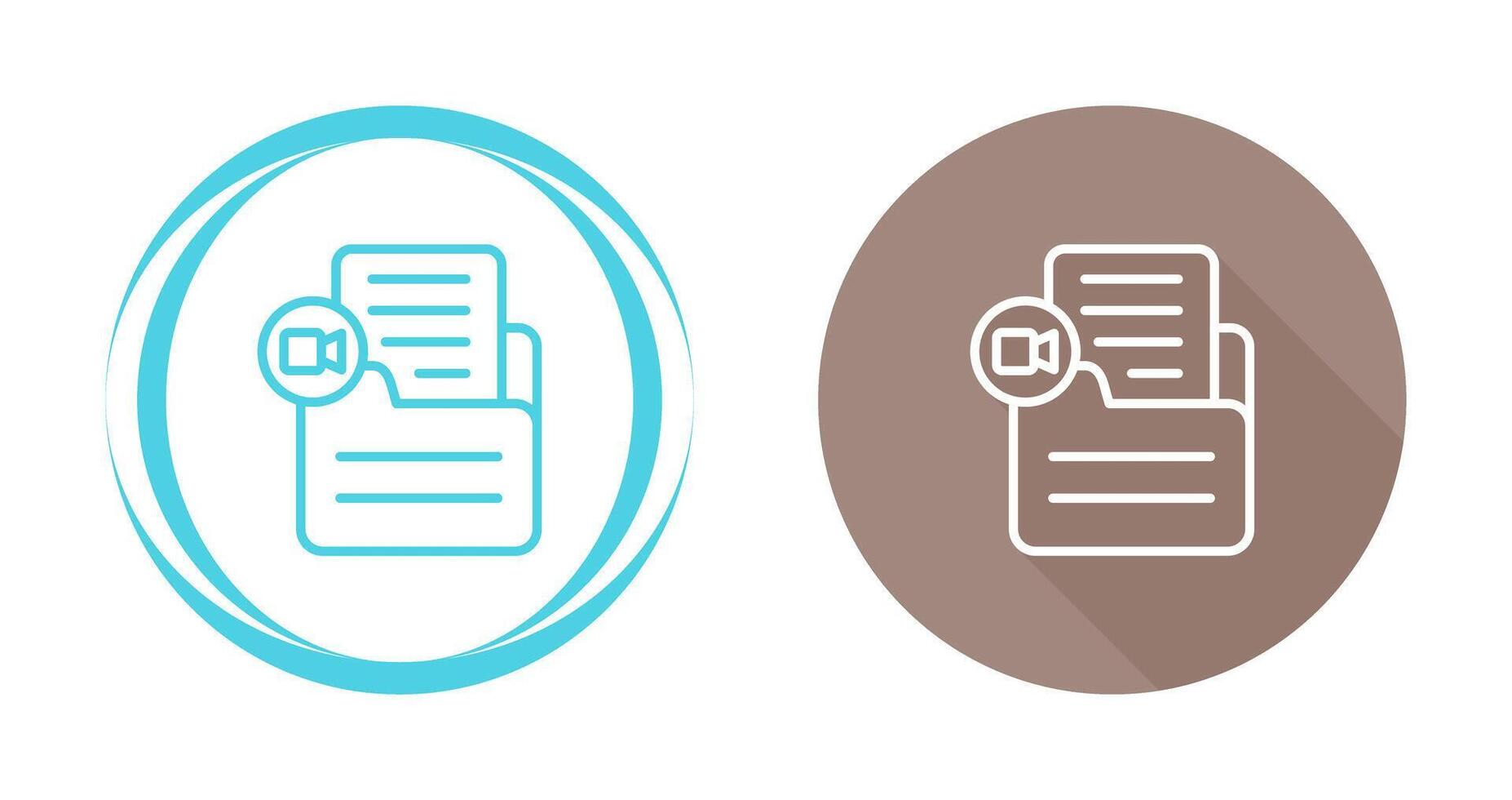 Document Insert Video Vector Icon