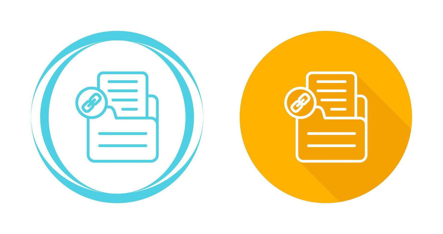 Document Link Vector Icon