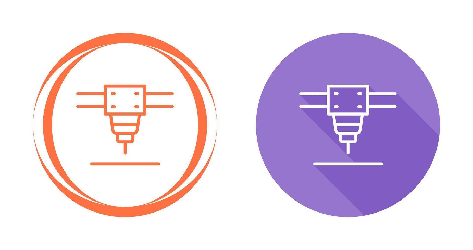 Laser Cutting Machine Vector Icon