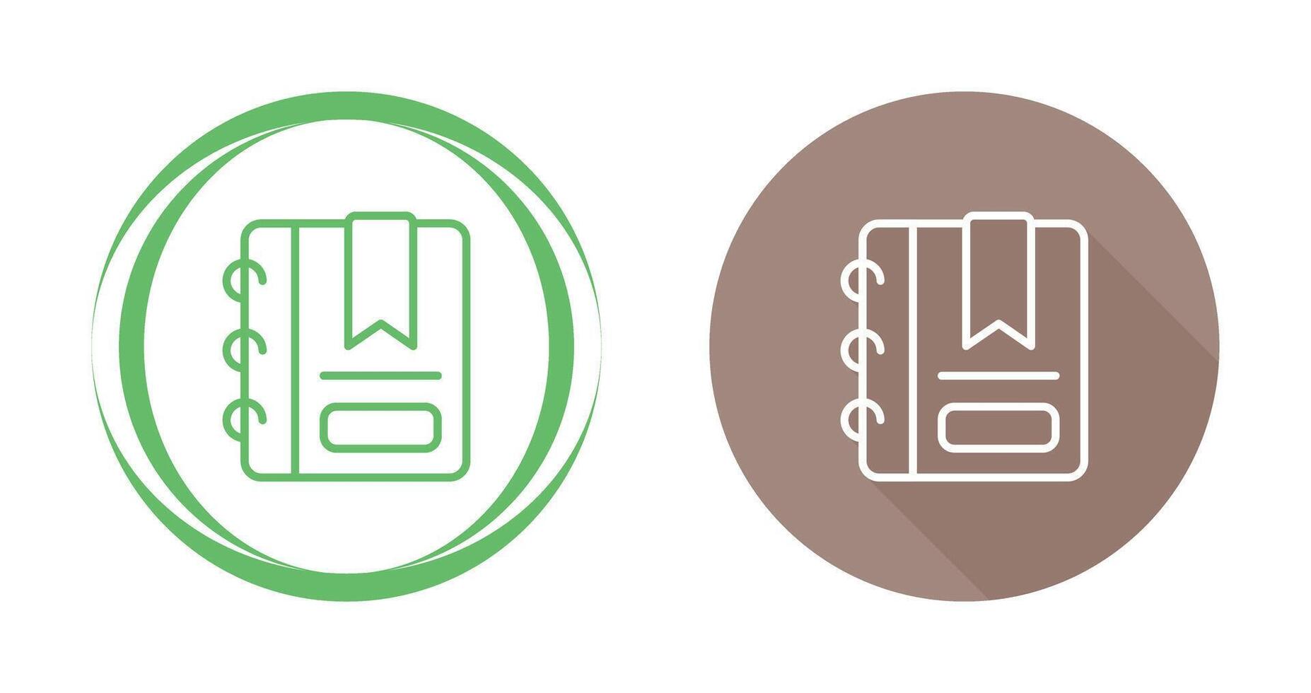 Writing pad with bookmark Vector Icon