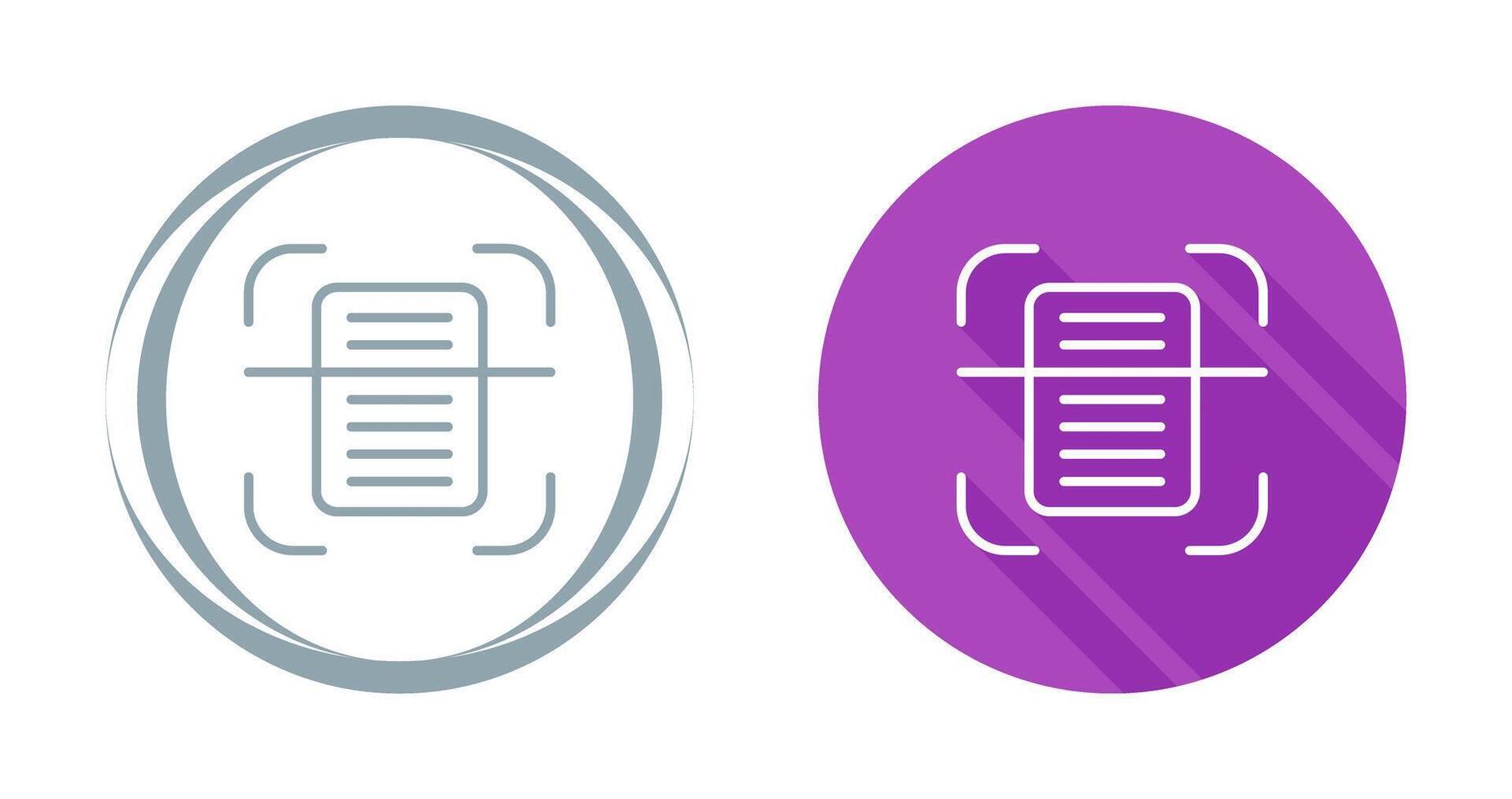 Document Scanning Vector Icon