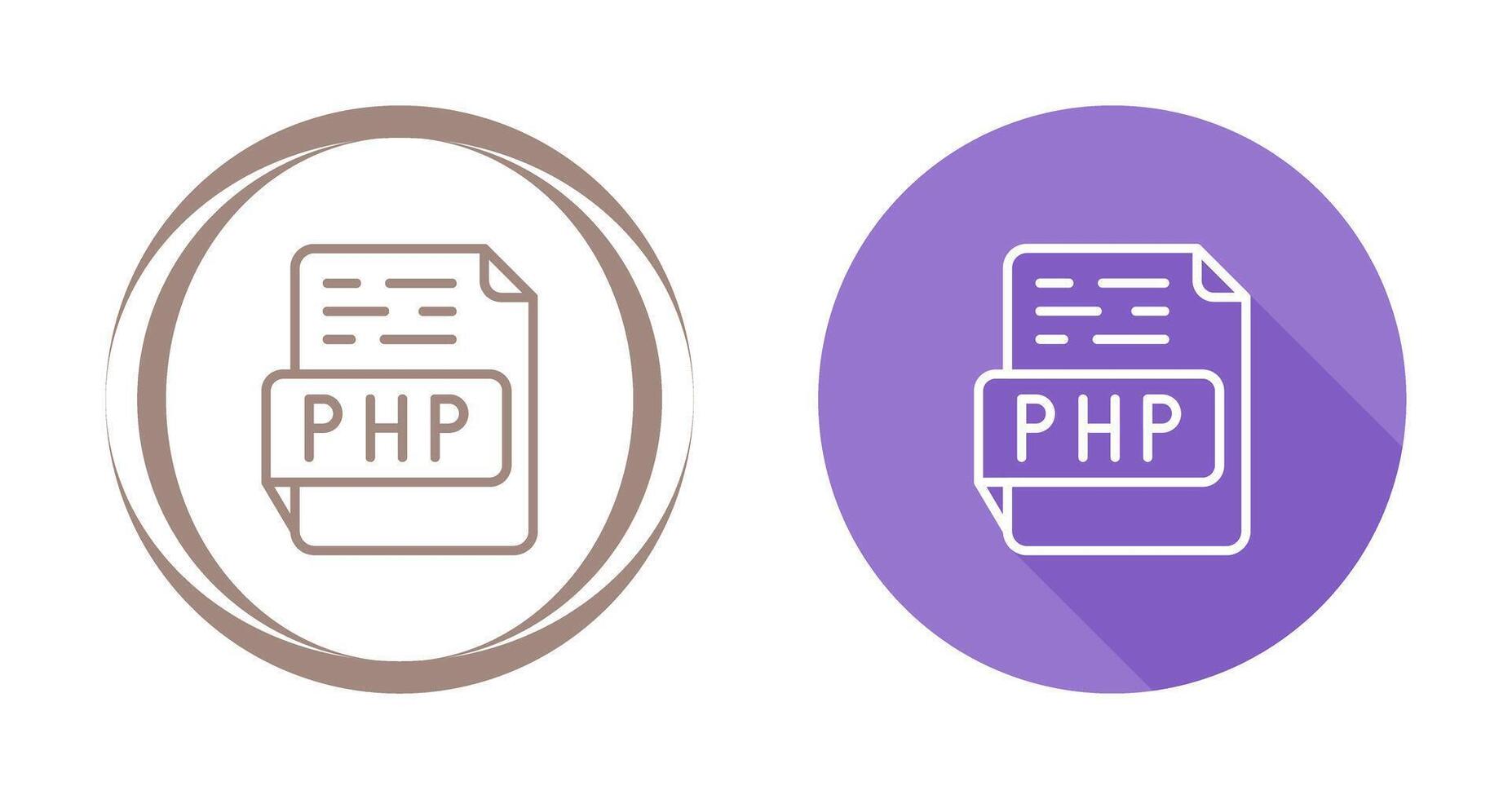 icono de vector de php