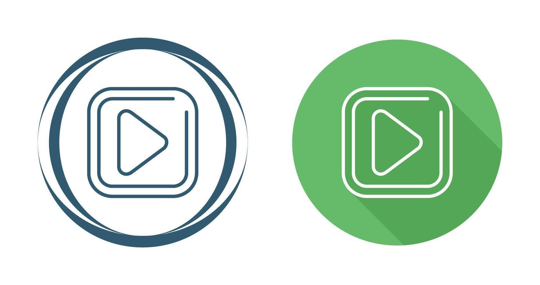 Play Sqaure Vector Icon