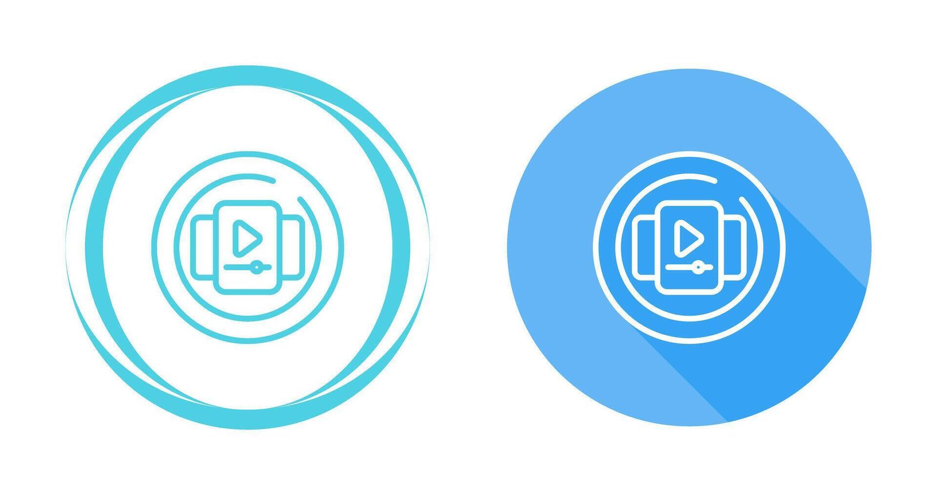 Video Gallery Circle Vector Icon