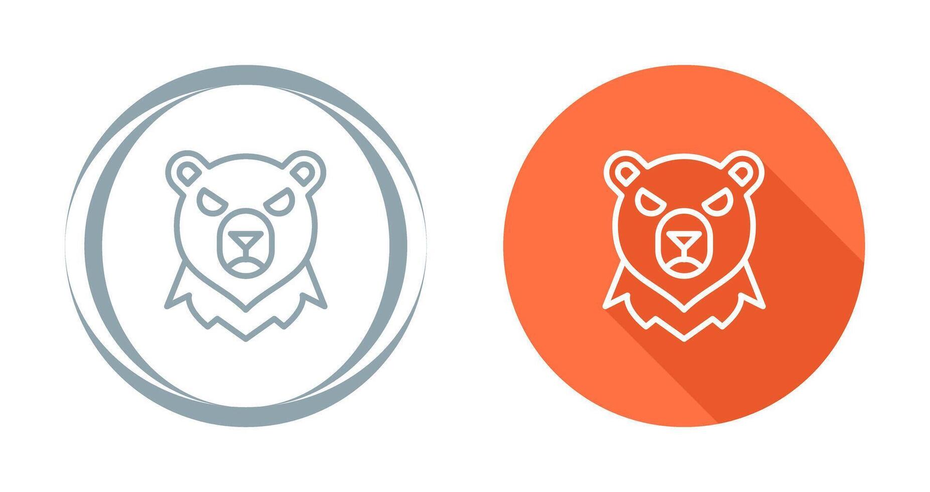 icono de vector de oso