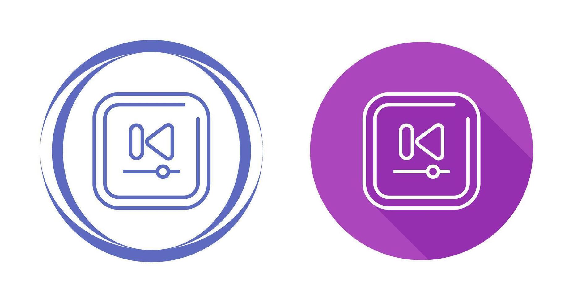 Video Previous Track Square Vector Icon