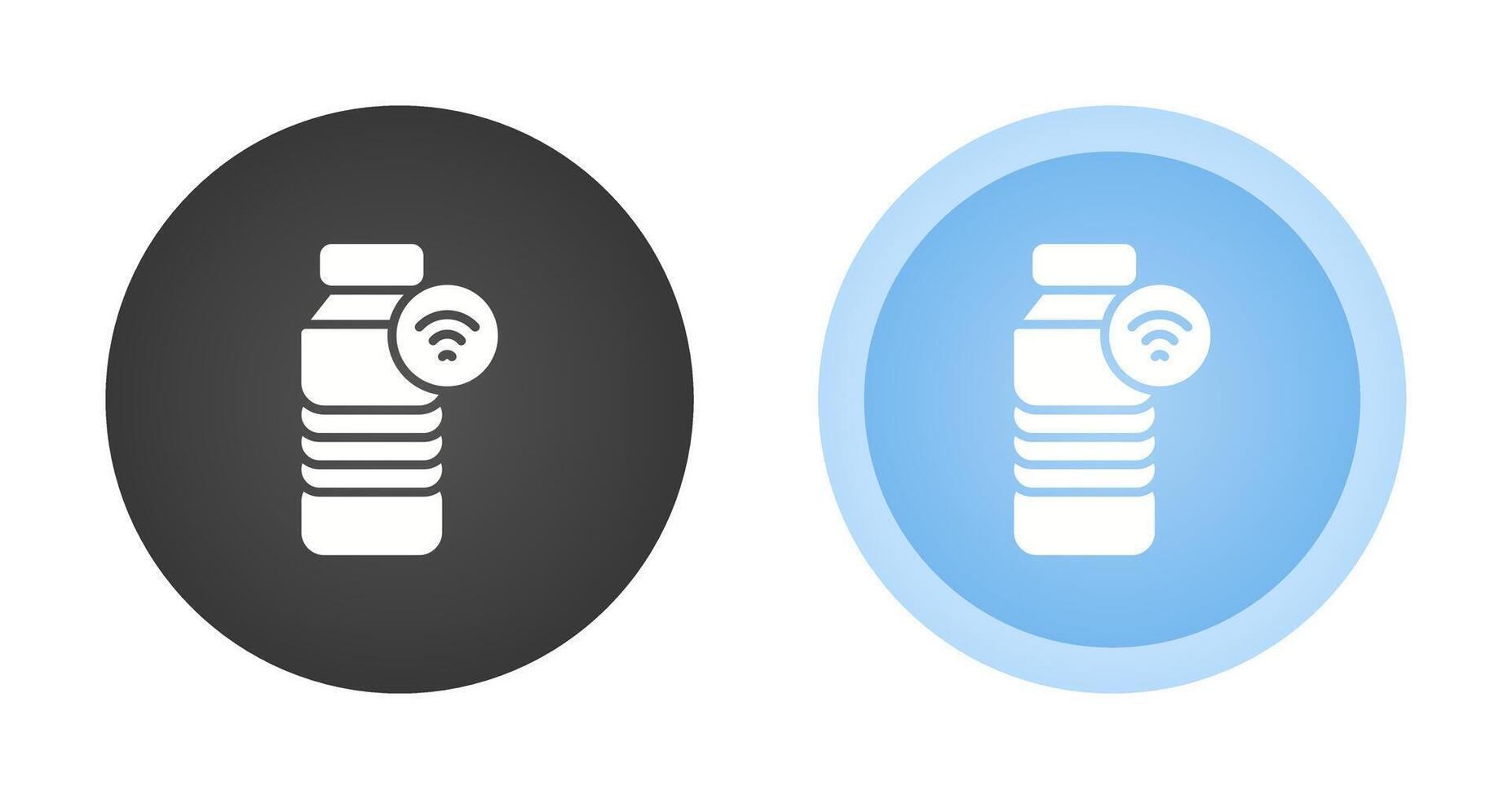 Fitness Smart Water Bottle Vector Icon