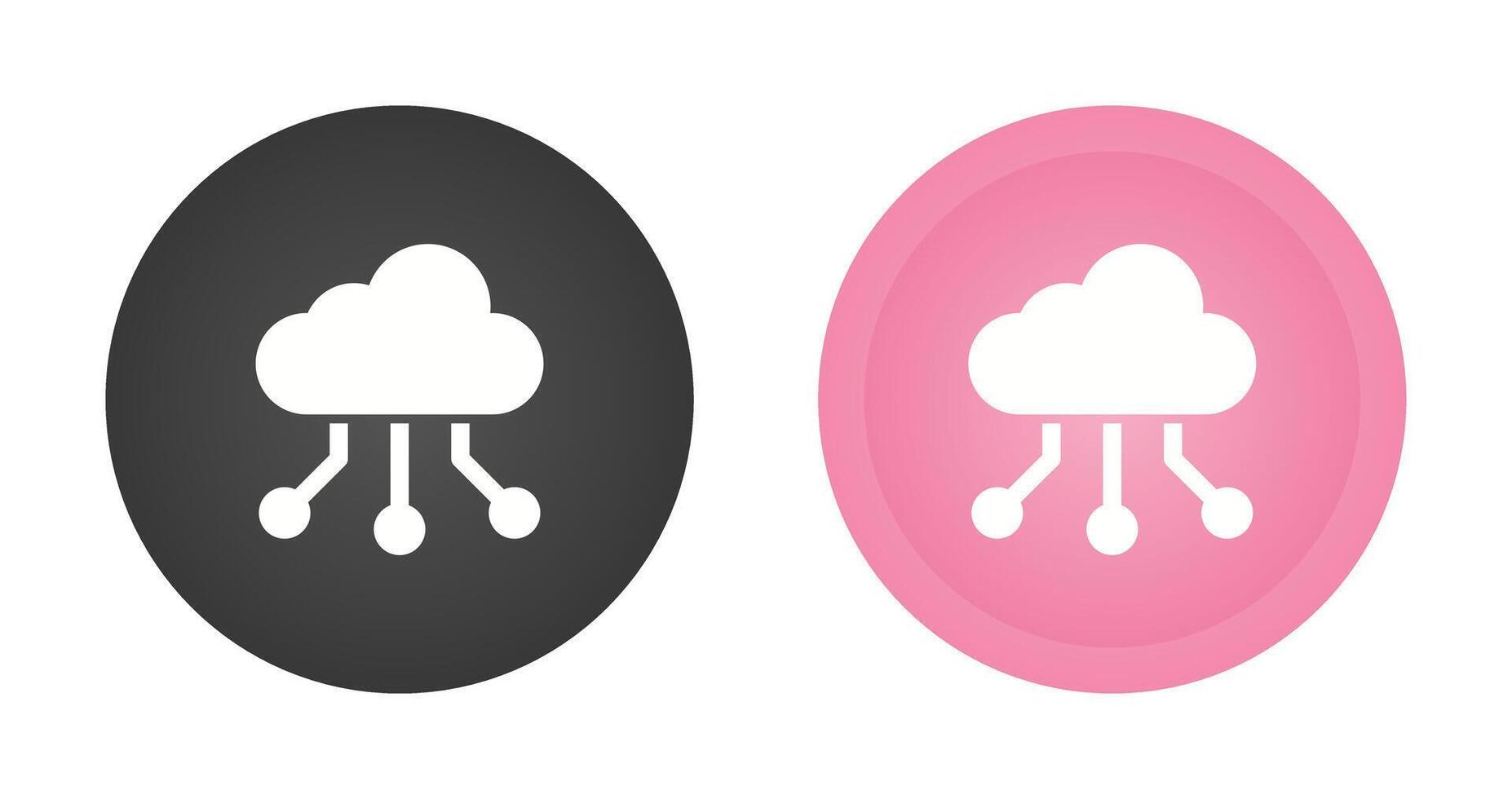 Hybrid Cloud Vector Icon