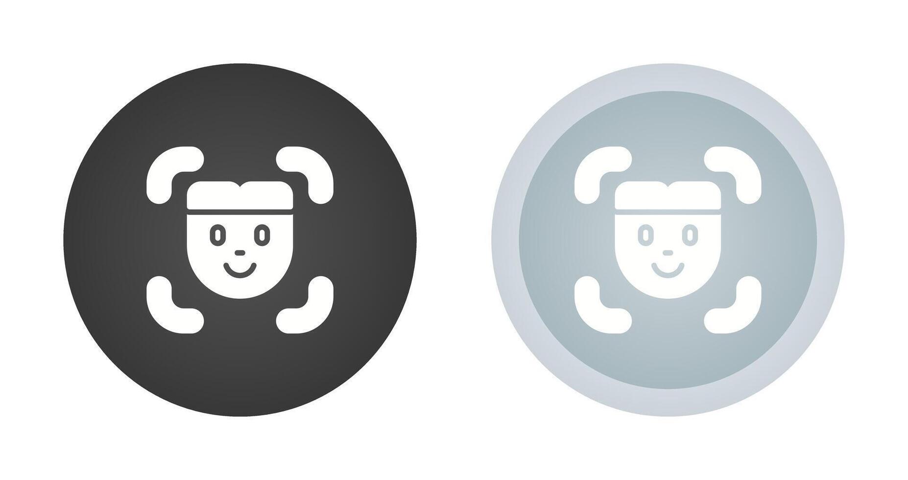 Facial Recognition Vector Icon