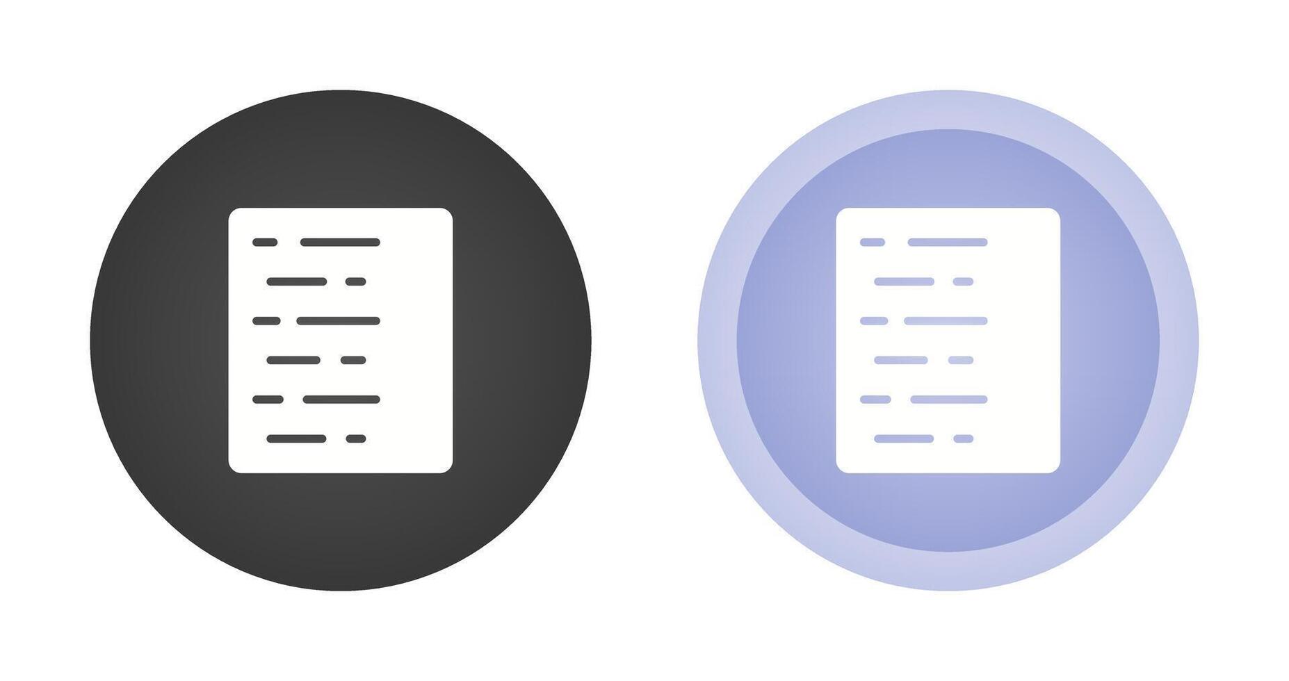 Document Align Left Vector Icon