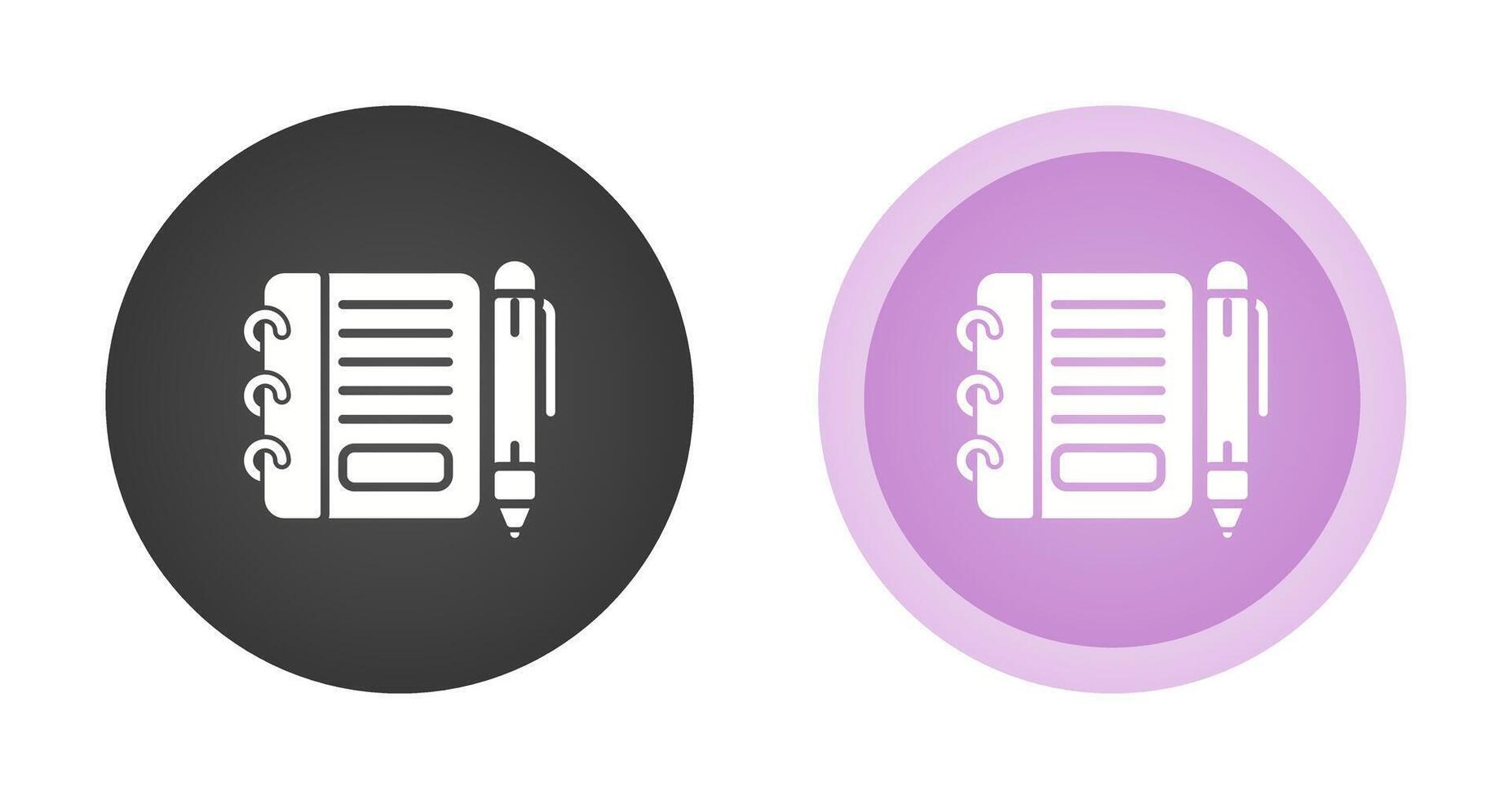 Notepad with pen Vector Icon