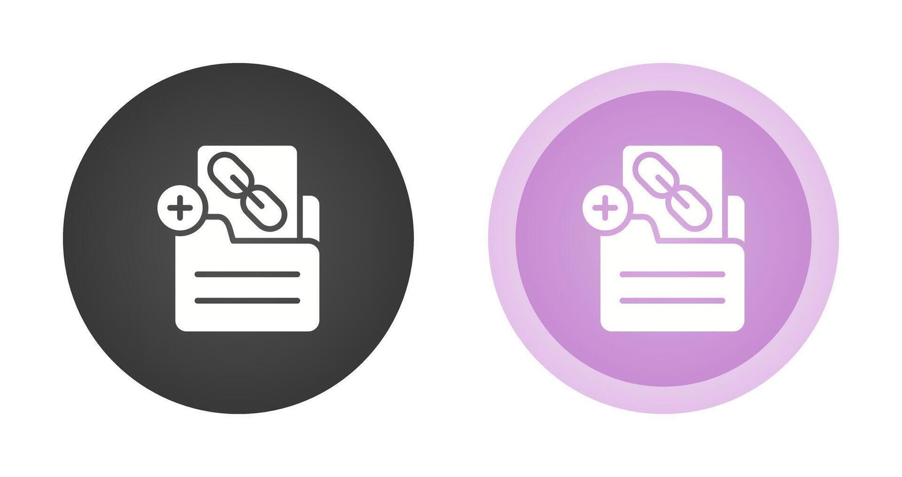 Document Insert Link Vector Icon