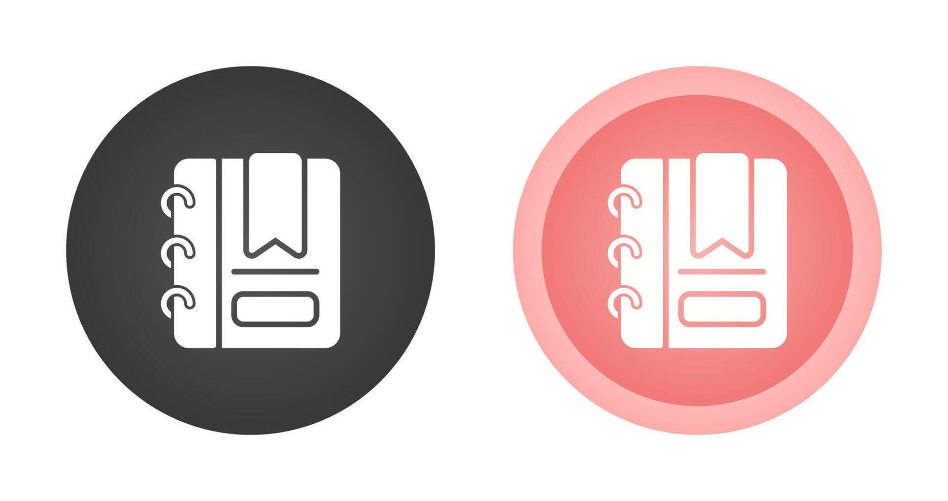 Writing pad with bookmark Vector Icon