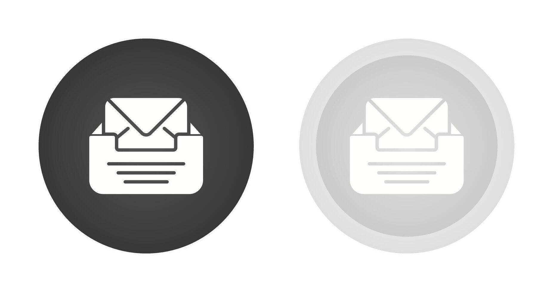 Inbox with envelope Vector Icon