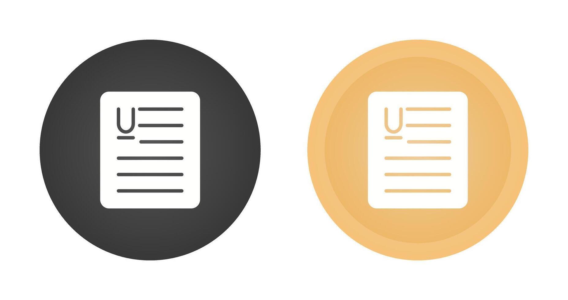Document Underline Vector Icon