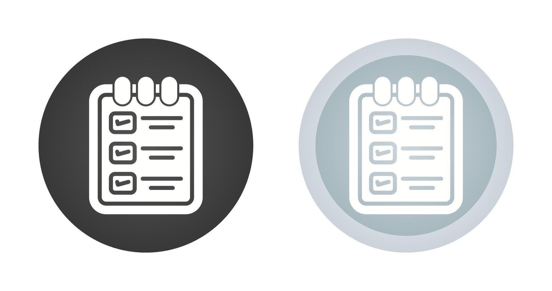 Memo pad with checklist Vector Icon