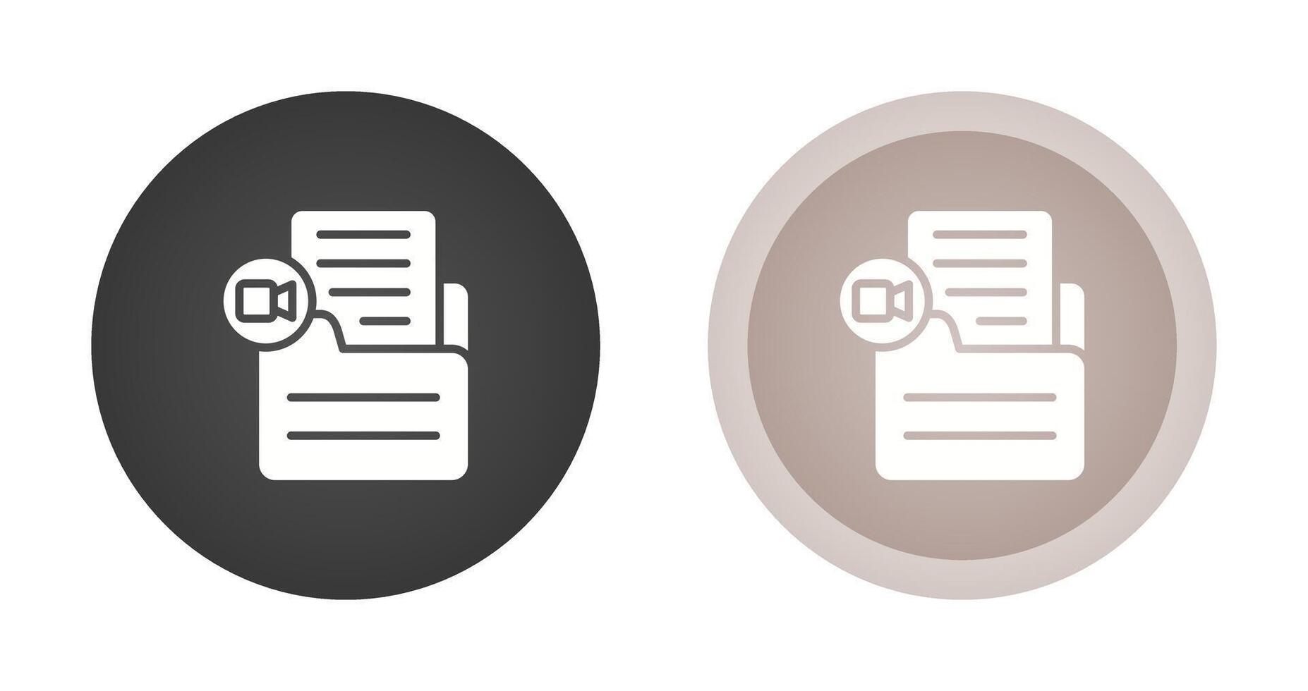 Document Insert Video Vector Icon