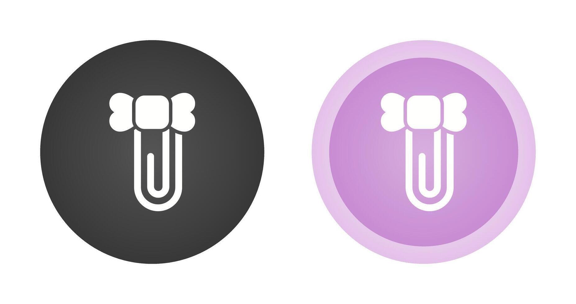 Paperclip with ribbon Vector Icon