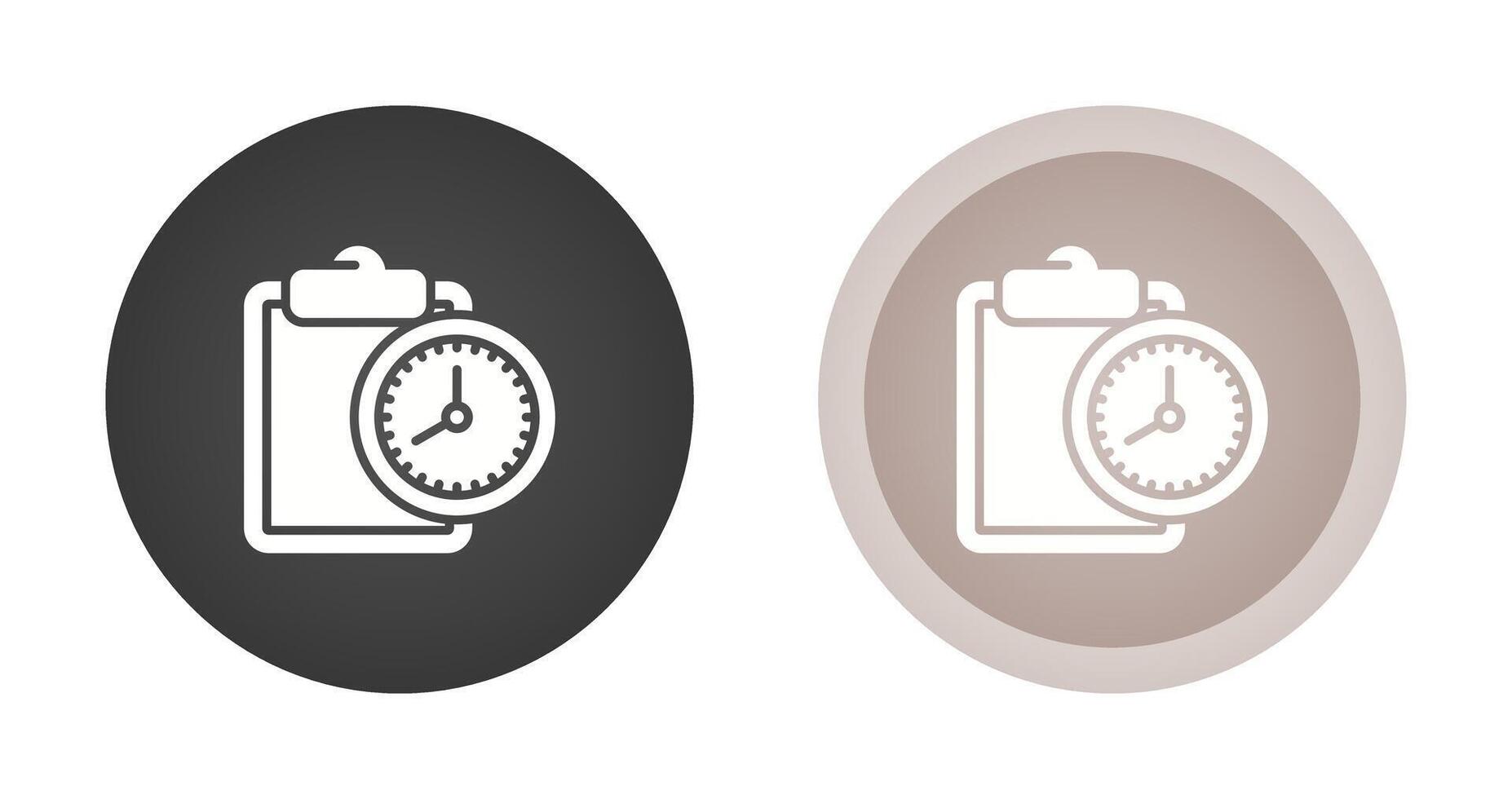 Clipboard with clock Vector Icon