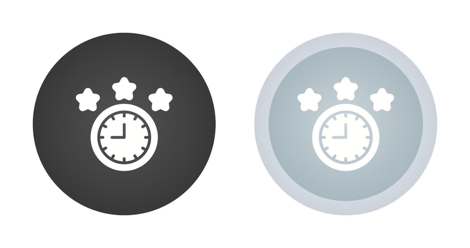 Clock With Stars Vector Icon