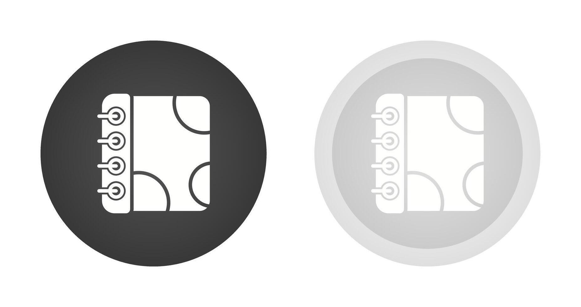 Notebook with Decorative Vector Icon