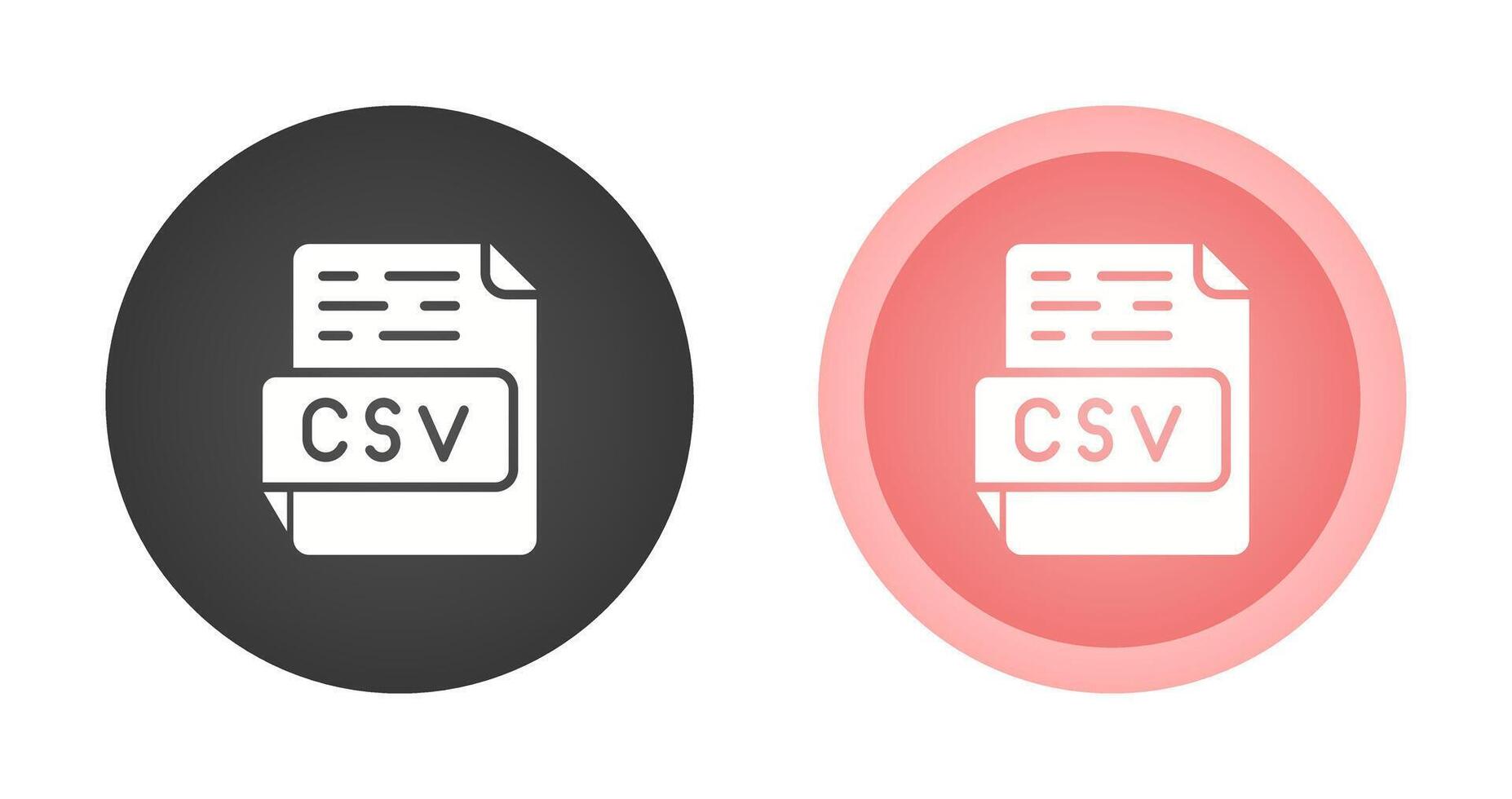 icono de vector csv