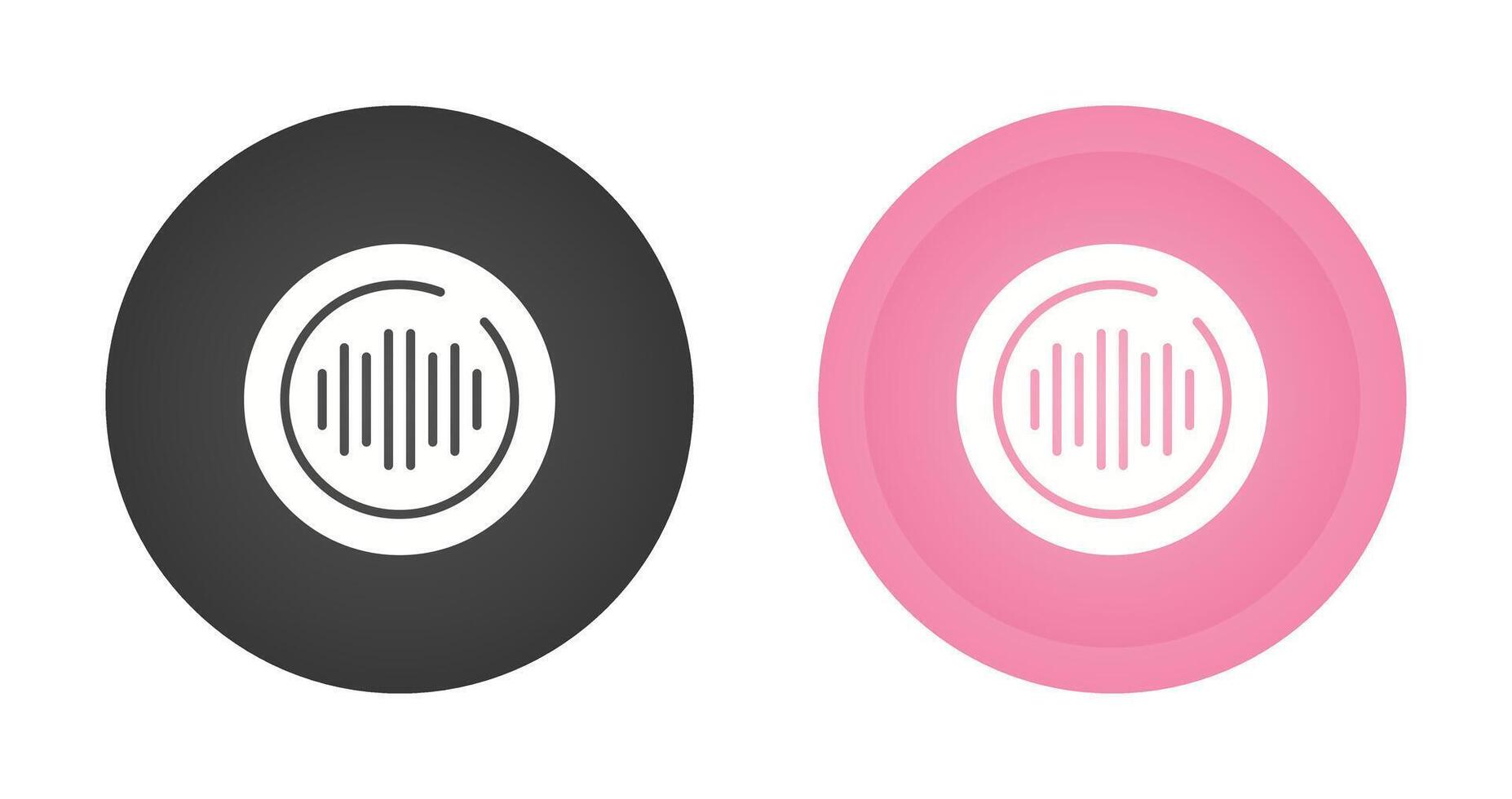 Audio Spectrum Circle Vector Icon