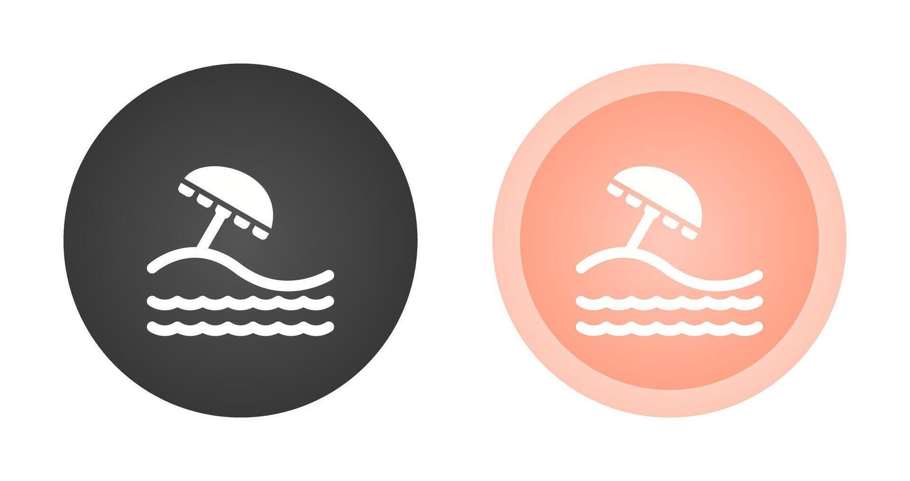 icono de vector de playa