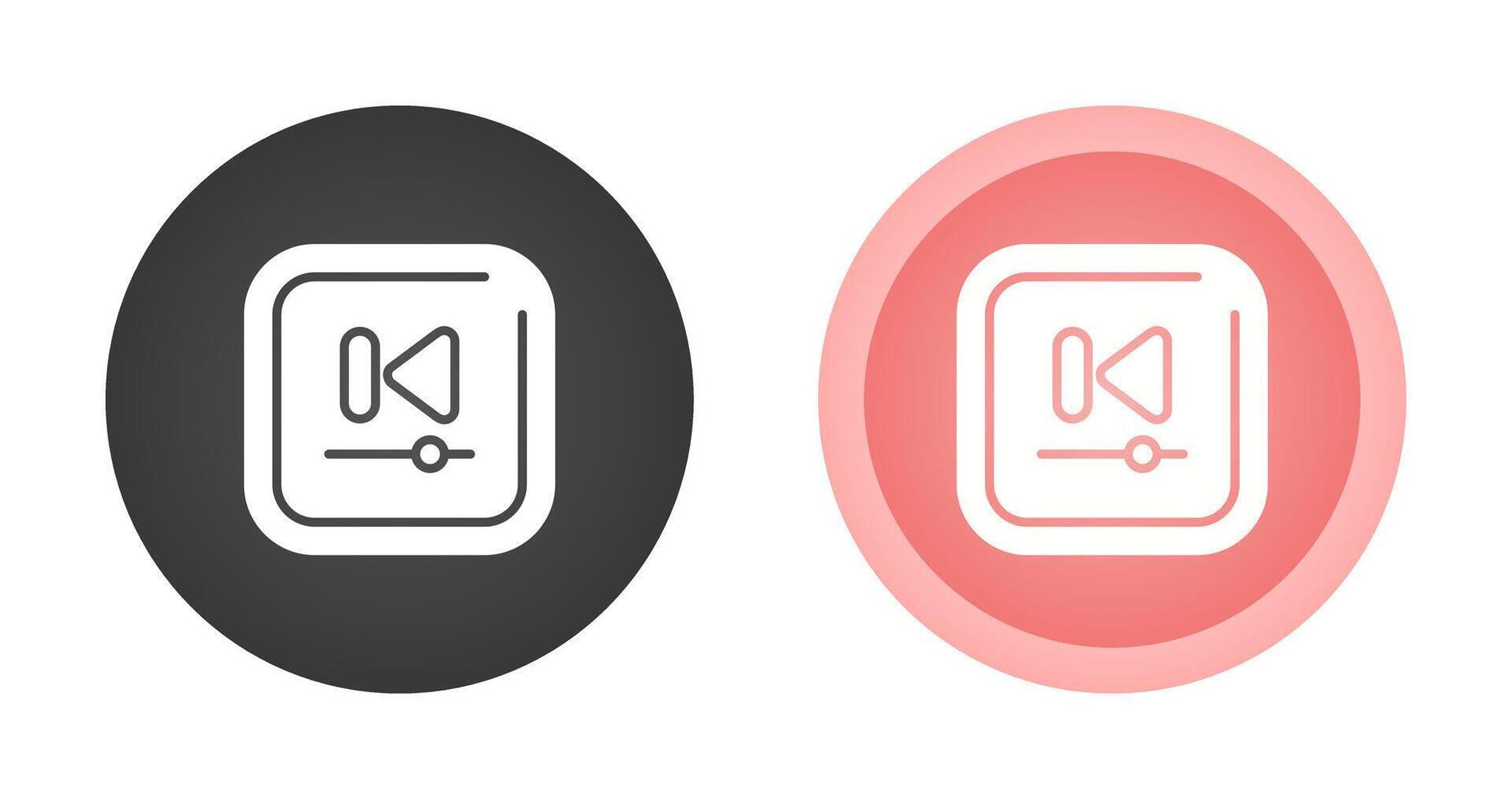 Video Previous Track Square Vector Icon