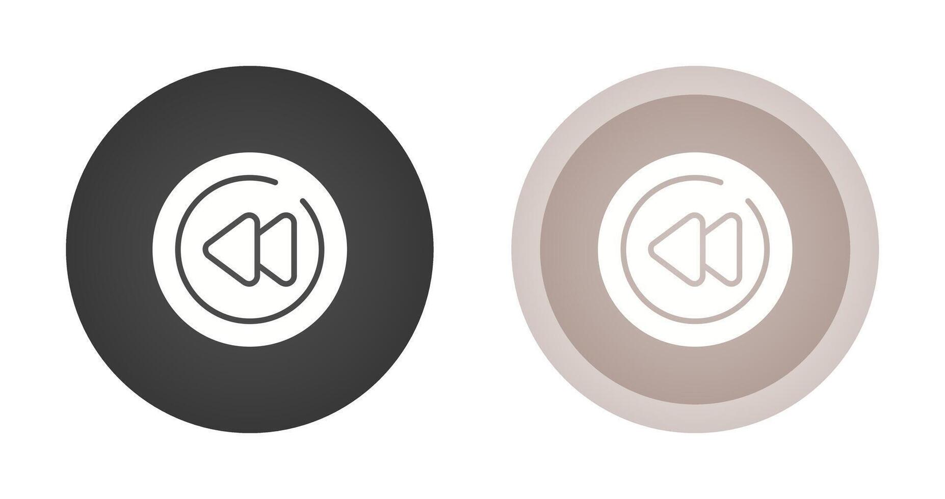 Video Rewind Circle Vector Icon