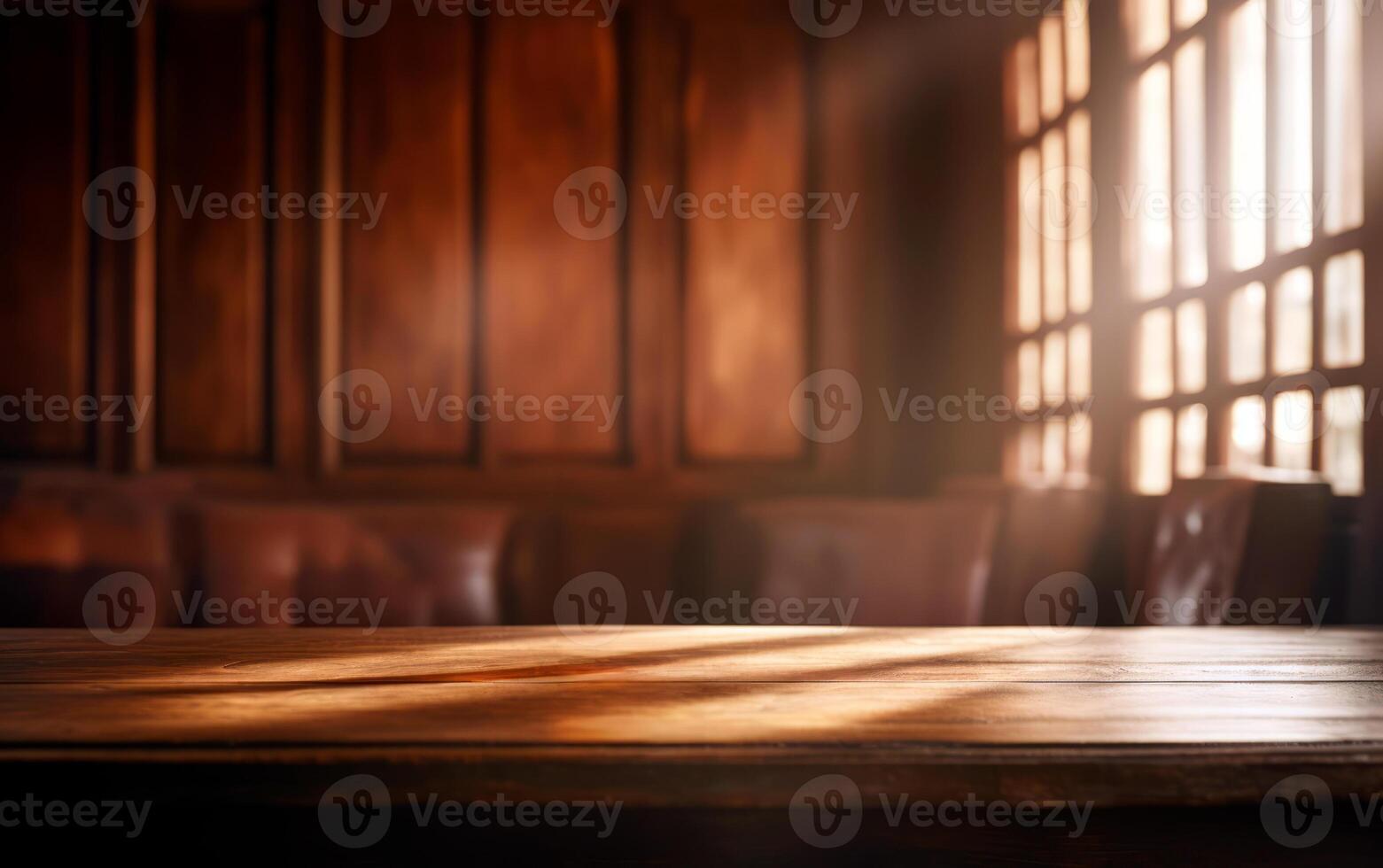 AI generated Generated imWooden countertop of bar with empty space for product presentation.age photo