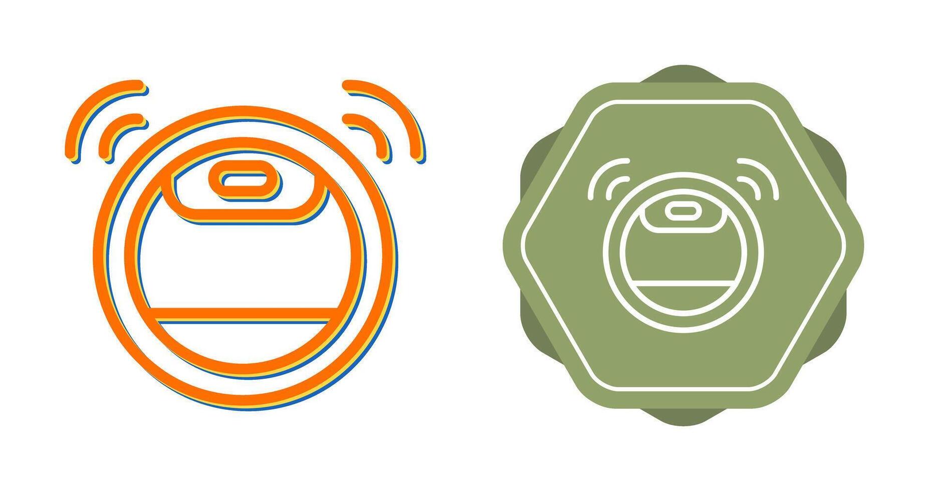 Robot Vacuum Cleaner Vector Icon