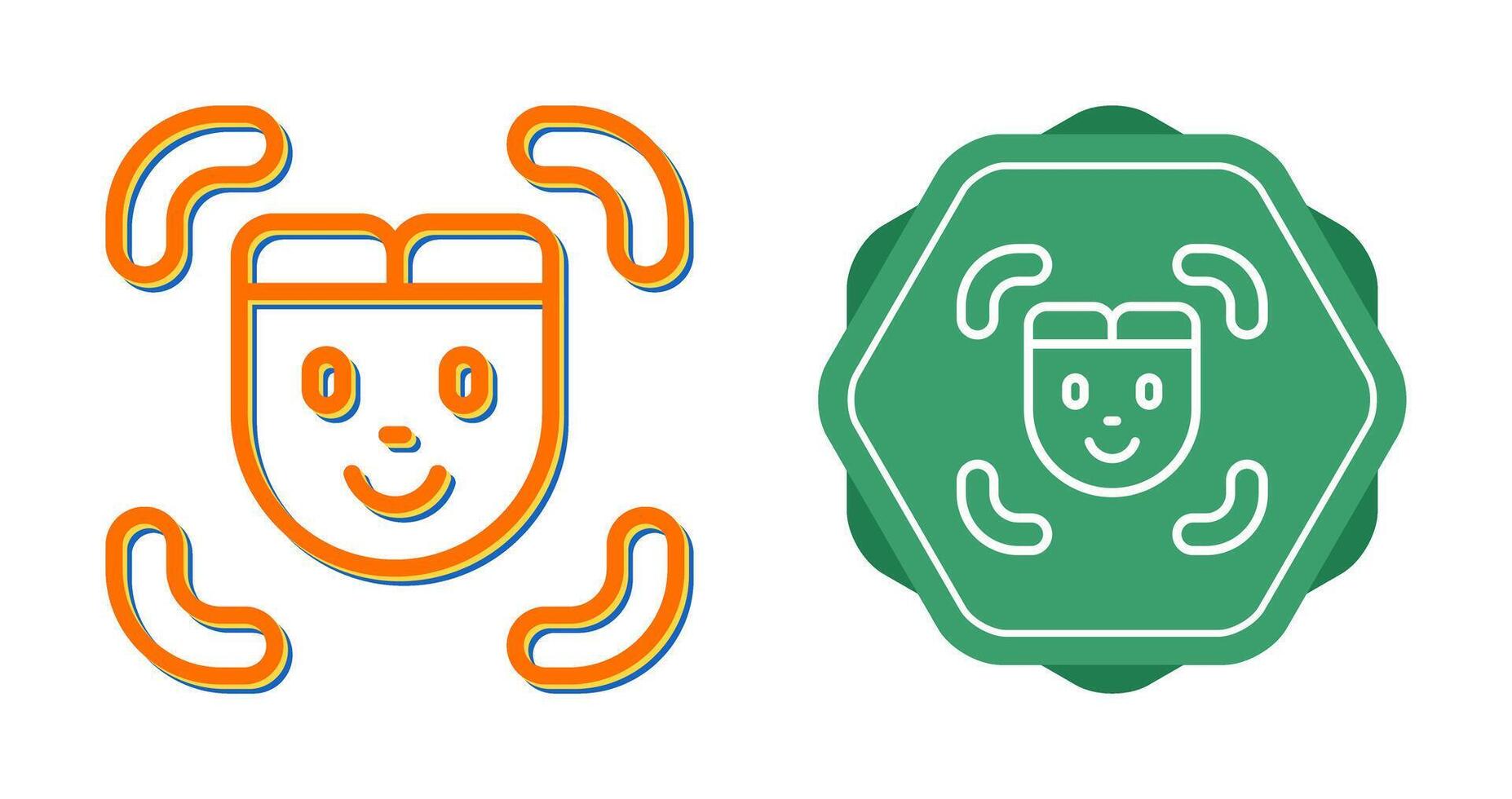 Facial Recognition Vector Icon