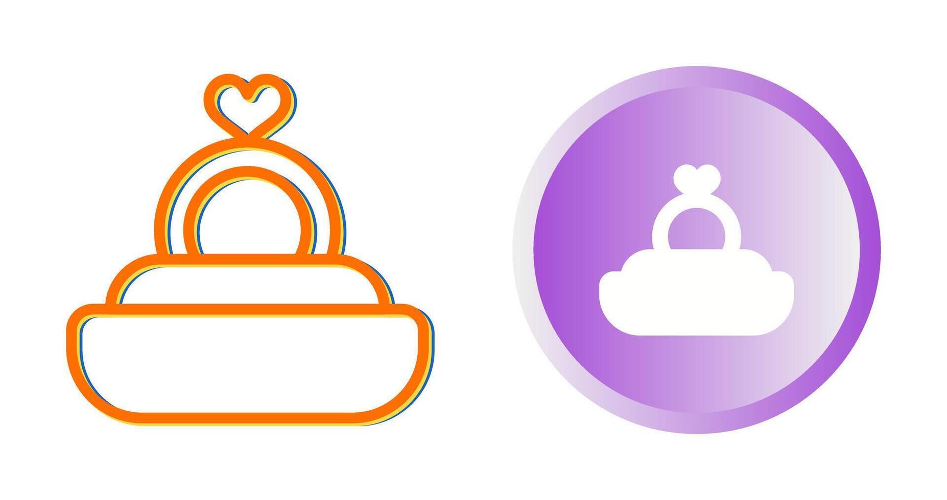 Heart Shaped Ring Vector Icon