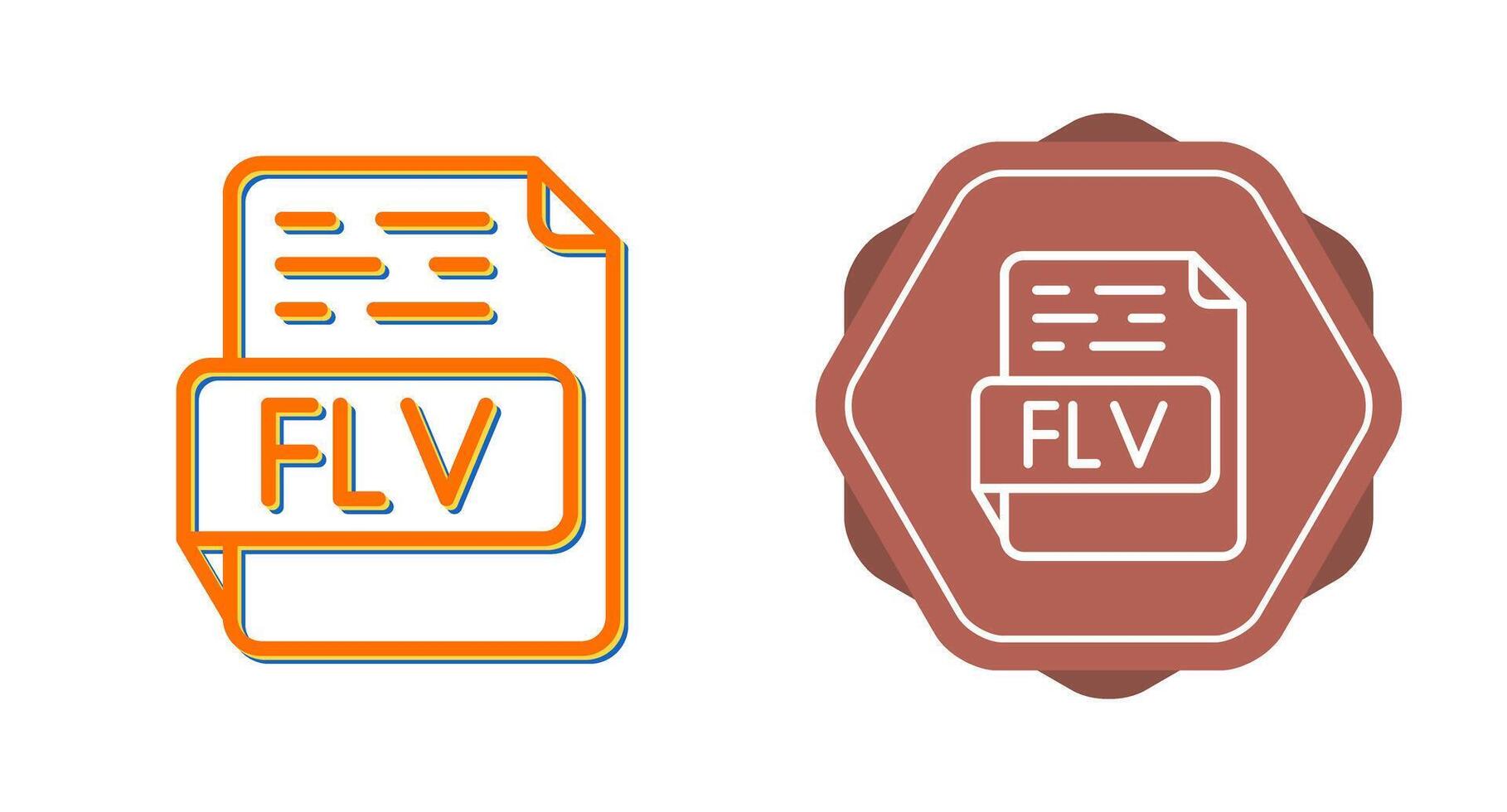 icono de vector de flv