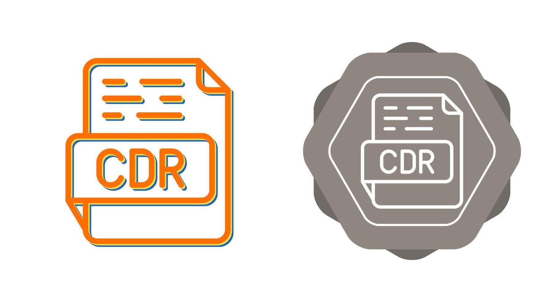 icono de vector de cdr