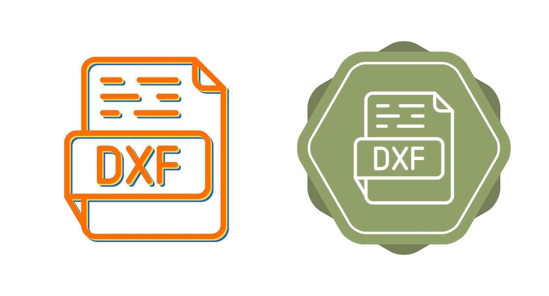 dxf vector icono