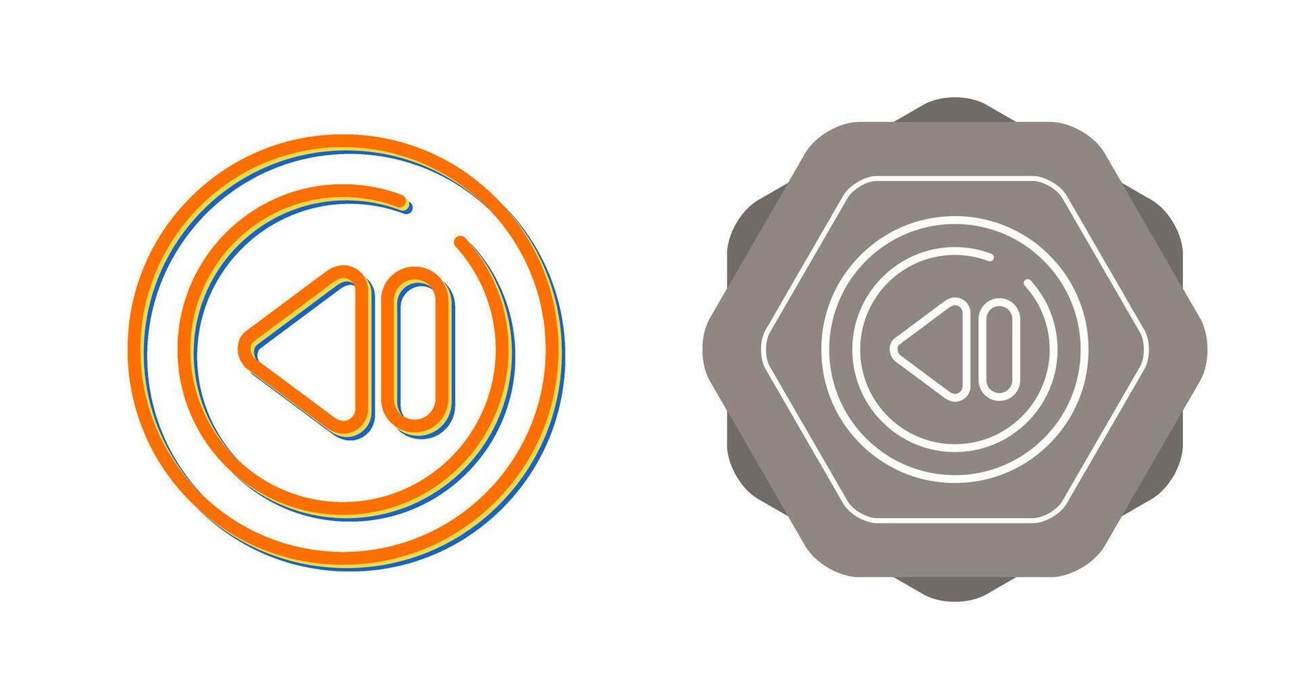 Previous Track Circle Vector Icon