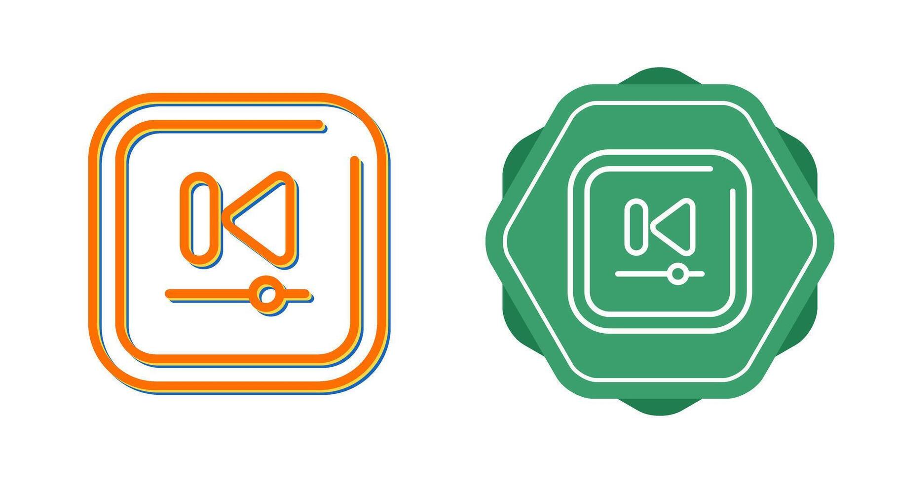 Video Previous Track Square Vector Icon