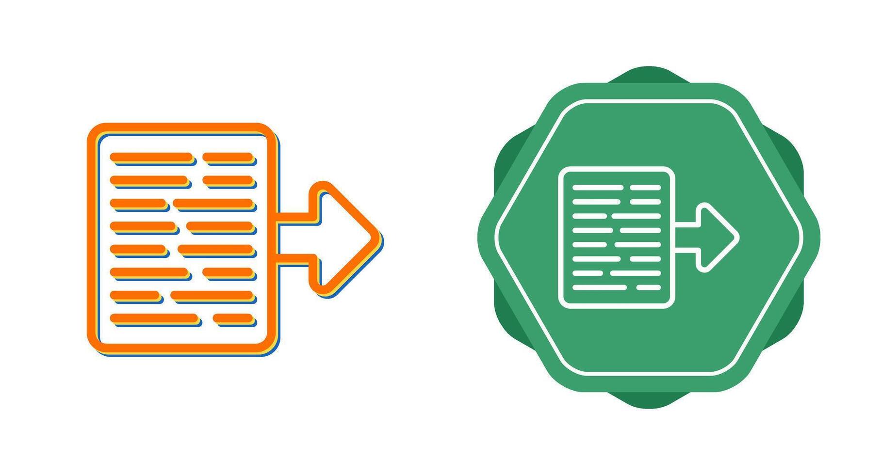 Document Export Vector Icon