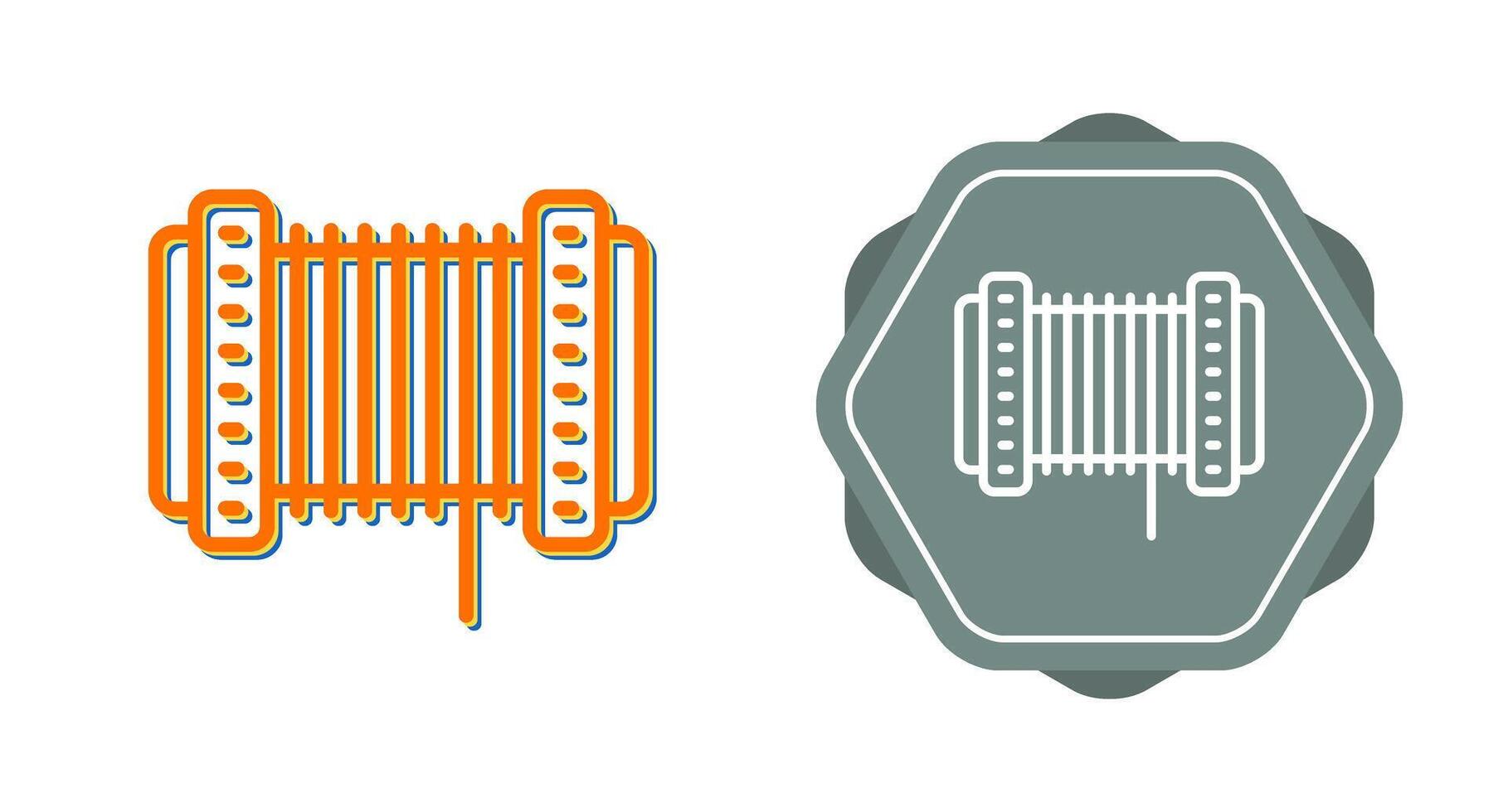 cable carrete vector icono